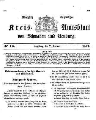 Königlich Bayerisches Kreis-Amtsblatt von Schwaben und Neuburg Freitag 7. Februar 1862