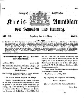 Königlich Bayerisches Kreis-Amtsblatt von Schwaben und Neuburg Dienstag 11. März 1862