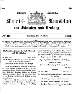 Königlich Bayerisches Kreis-Amtsblatt von Schwaben und Neuburg Dienstag 18. März 1862