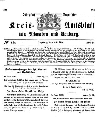 Königlich Bayerisches Kreis-Amtsblatt von Schwaben und Neuburg Dienstag 13. Mai 1862