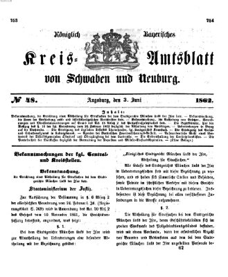 Königlich Bayerisches Kreis-Amtsblatt von Schwaben und Neuburg Dienstag 3. Juni 1862