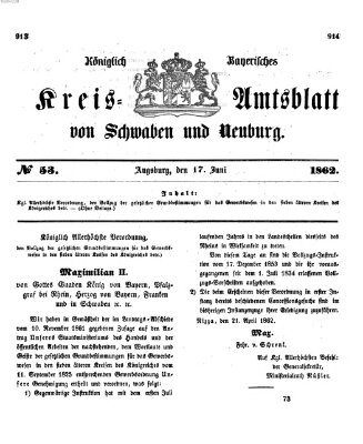 Königlich Bayerisches Kreis-Amtsblatt von Schwaben und Neuburg Dienstag 17. Juni 1862