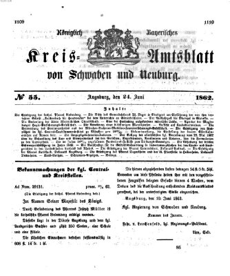 Königlich Bayerisches Kreis-Amtsblatt von Schwaben und Neuburg Dienstag 24. Juni 1862