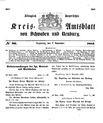 Königlich Bayerisches Kreis-Amtsblatt von Schwaben und Neuburg Freitag 7. November 1862