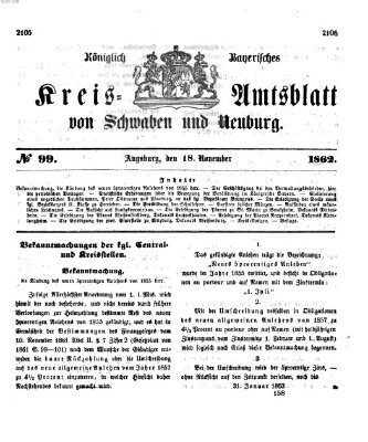 Königlich Bayerisches Kreis-Amtsblatt von Schwaben und Neuburg Dienstag 18. November 1862