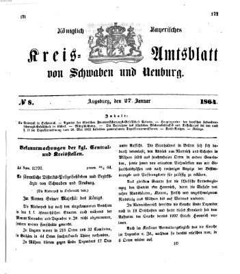 Königlich Bayerisches Kreis-Amtsblatt von Schwaben und Neuburg Mittwoch 27. Januar 1864