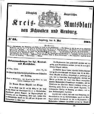 Königlich Bayerisches Kreis-Amtsblatt von Schwaben und Neuburg Mittwoch 4. Mai 1864