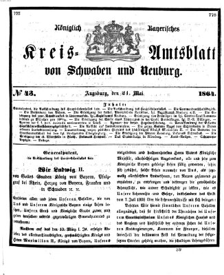 Königlich Bayerisches Kreis-Amtsblatt von Schwaben und Neuburg Samstag 21. Mai 1864