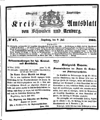 Königlich Bayerisches Kreis-Amtsblatt von Schwaben und Neuburg Samstag 9. Juli 1864