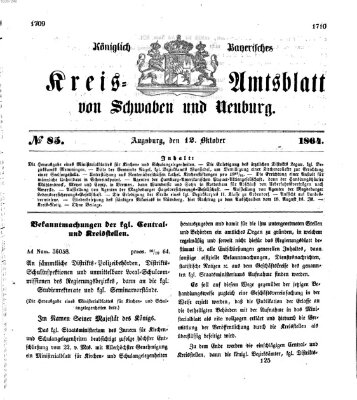 Königlich Bayerisches Kreis-Amtsblatt von Schwaben und Neuburg Mittwoch 12. Oktober 1864