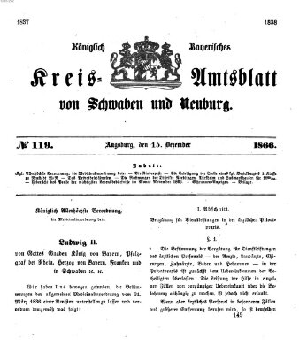 Königlich Bayerisches Kreis-Amtsblatt von Schwaben und Neuburg Samstag 15. Dezember 1866