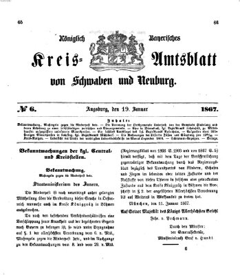 Königlich Bayerisches Kreis-Amtsblatt von Schwaben und Neuburg Samstag 19. Januar 1867