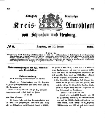 Königlich Bayerisches Kreis-Amtsblatt von Schwaben und Neuburg Mittwoch 30. Januar 1867