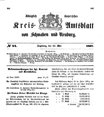 Königlich Bayerisches Kreis-Amtsblatt von Schwaben und Neuburg Samstag 25. Mai 1867