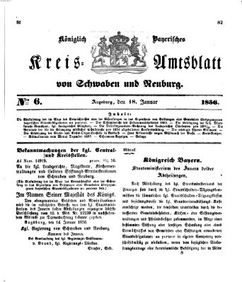 Königlich Bayerisches Kreis-Amtsblatt von Schwaben und Neuburg Freitag 18. Januar 1856