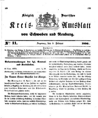 Königlich Bayerisches Kreis-Amtsblatt von Schwaben und Neuburg Dienstag 5. Februar 1856