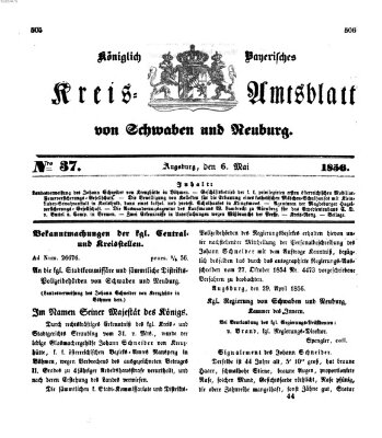 Königlich Bayerisches Kreis-Amtsblatt von Schwaben und Neuburg Dienstag 6. Mai 1856