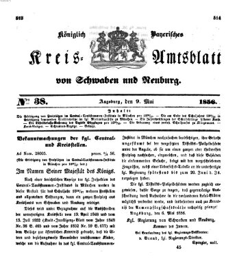 Königlich Bayerisches Kreis-Amtsblatt von Schwaben und Neuburg Freitag 9. Mai 1856