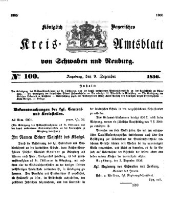 Königlich Bayerisches Kreis-Amtsblatt von Schwaben und Neuburg Dienstag 9. Dezember 1856