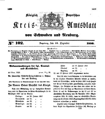 Königlich Bayerisches Kreis-Amtsblatt von Schwaben und Neuburg Dienstag 16. Dezember 1856