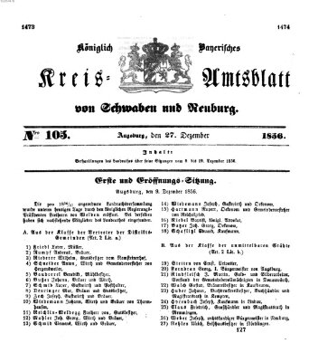 Königlich Bayerisches Kreis-Amtsblatt von Schwaben und Neuburg Samstag 27. Dezember 1856