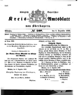 Königlich-bayerisches Kreis-Amtsblatt von Oberbayern (Münchner Intelligenzblatt) Dienstag 8. Dezember 1863