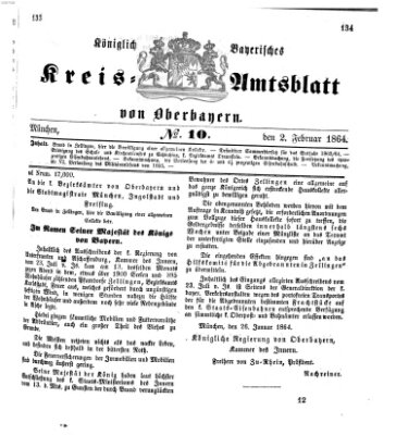 Königlich-bayerisches Kreis-Amtsblatt von Oberbayern (Münchner Intelligenzblatt) Dienstag 2. Februar 1864