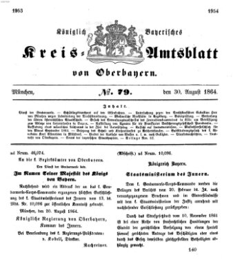 Königlich-bayerisches Kreis-Amtsblatt von Oberbayern (Münchner Intelligenzblatt) Dienstag 30. August 1864