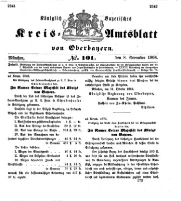 Königlich-bayerisches Kreis-Amtsblatt von Oberbayern (Münchner Intelligenzblatt) Dienstag 8. November 1864