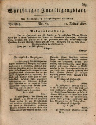 Würzburger Intelligenzblatt Dienstag 24. Juli 1810