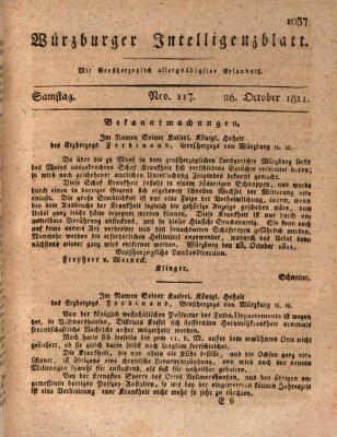 Würzburger Intelligenzblatt Samstag 26. Oktober 1811