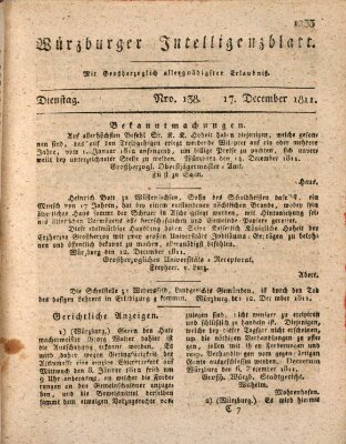 Würzburger Intelligenzblatt Dienstag 17. Dezember 1811