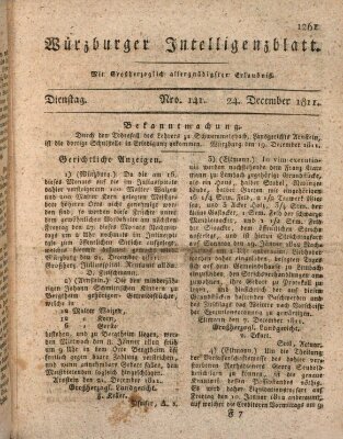 Würzburger Intelligenzblatt Dienstag 24. Dezember 1811