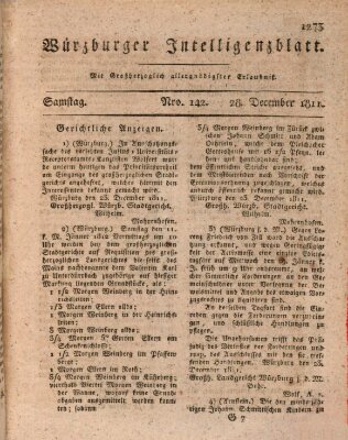 Würzburger Intelligenzblatt Samstag 28. Dezember 1811