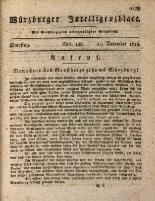 Würzburger Intelligenzblatt Samstag 11. Dezember 1813