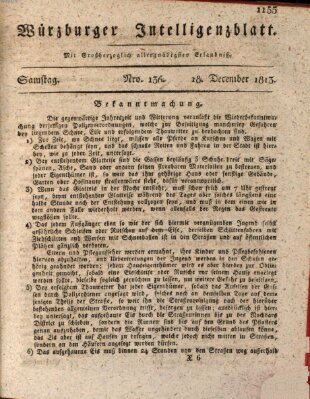 Würzburger Intelligenzblatt Samstag 18. Dezember 1813