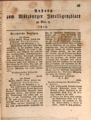 Würzburger Intelligenzblatt Samstag 22. Januar 1814