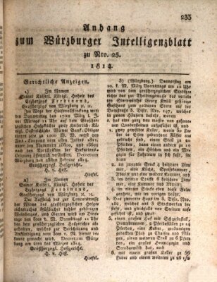 Würzburger Intelligenzblatt Samstag 5. März 1814