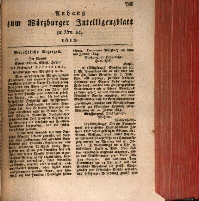 Würzburger Intelligenzblatt Samstag 18. Juni 1814