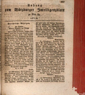 Würzburger Intelligenzblatt Samstag 6. August 1814