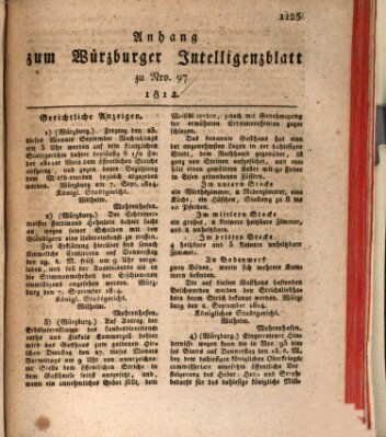 Würzburger Intelligenzblatt Donnerstag 15. September 1814