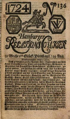 Hamburger Relations-Courier Dienstag 29. August 1724