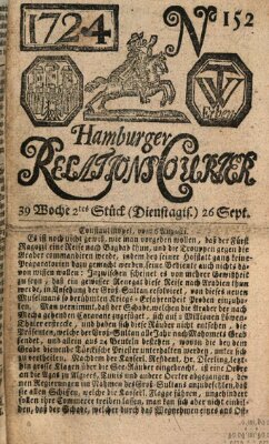 Hamburger Relations-Courier Dienstag 26. September 1724