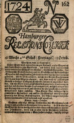 Hamburger Relations-Courier Freitag 13. Oktober 1724