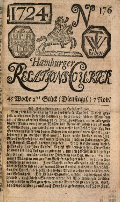 Hamburger Relations-Courier Dienstag 7. November 1724