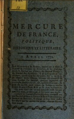 Mercure de France Montag 5. April 1779