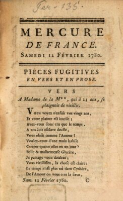 Mercure de France Samstag 12. Februar 1780