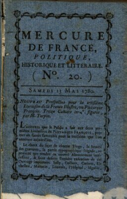 Mercure de France Samstag 13. Mai 1780