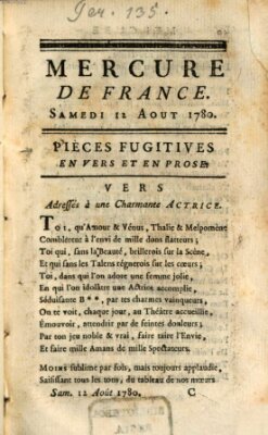 Mercure de France Samstag 12. August 1780