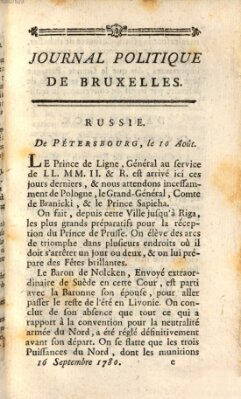 Mercure de France Samstag 16. September 1780